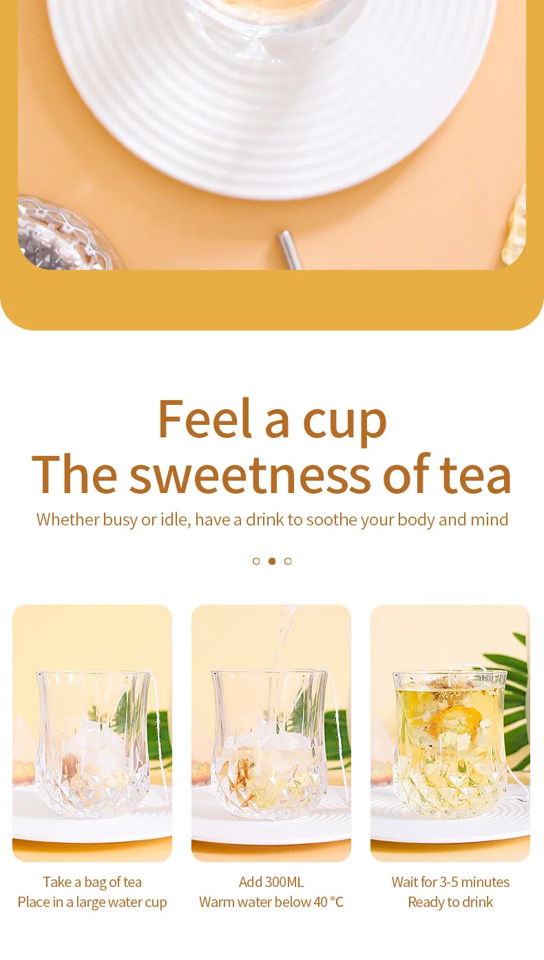 Herbal Tea Premium Natural Healthy Pineapple Osmanthus Snow Pear 375g