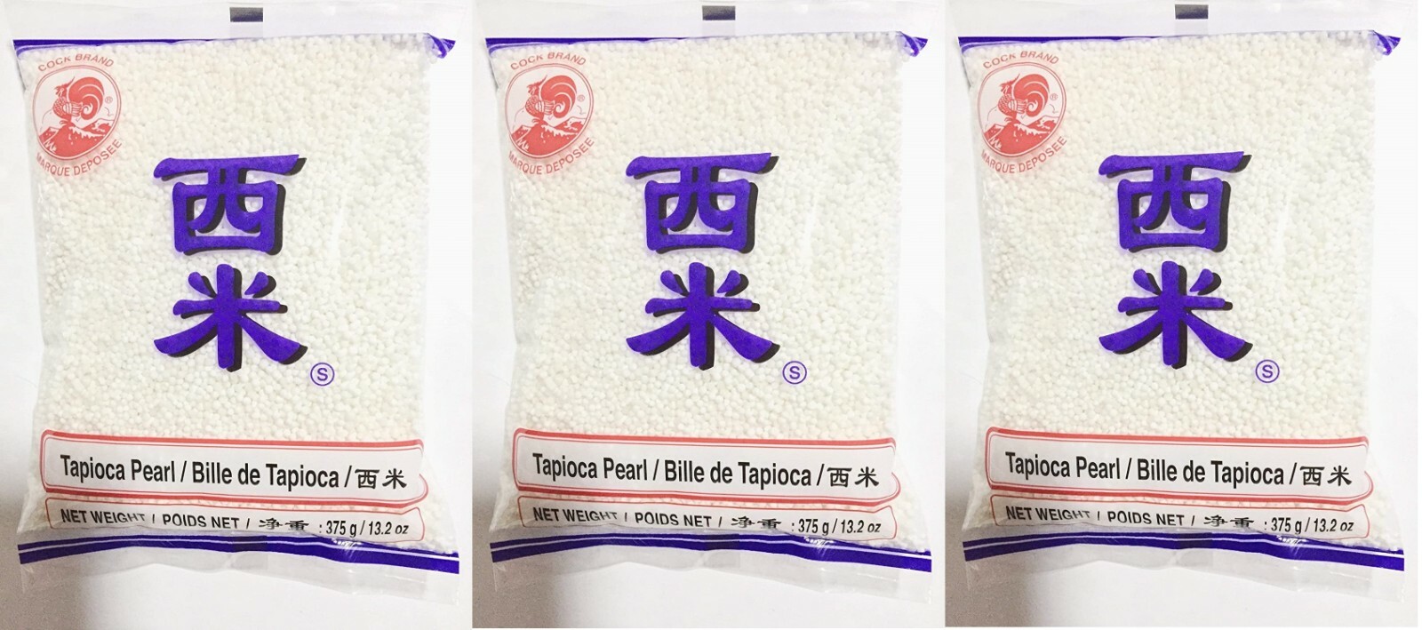 Tapioca Pearls White (3 Packs of 13.2oz) Total of 39.6 oz