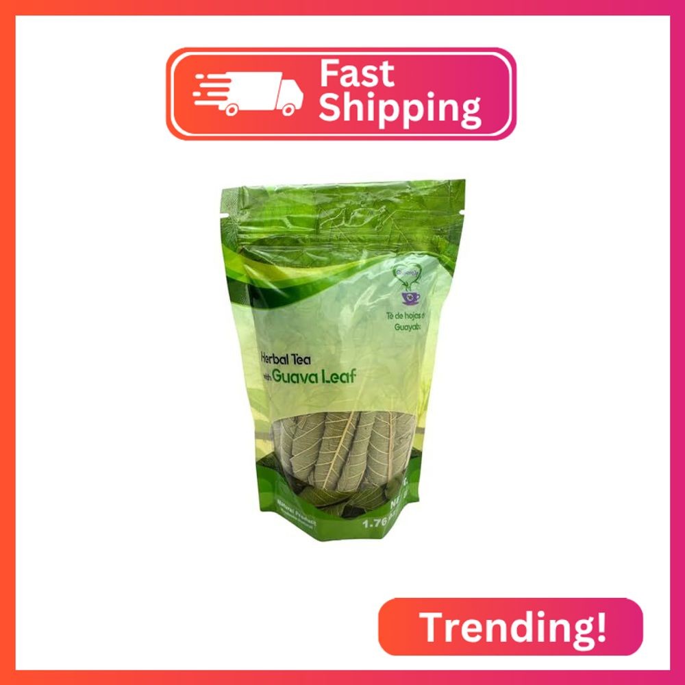 Guava Leaves, Quiere Te, 1.76 Oz (50 Grams), Up to 20 Cups, Dried Whole Leaves,