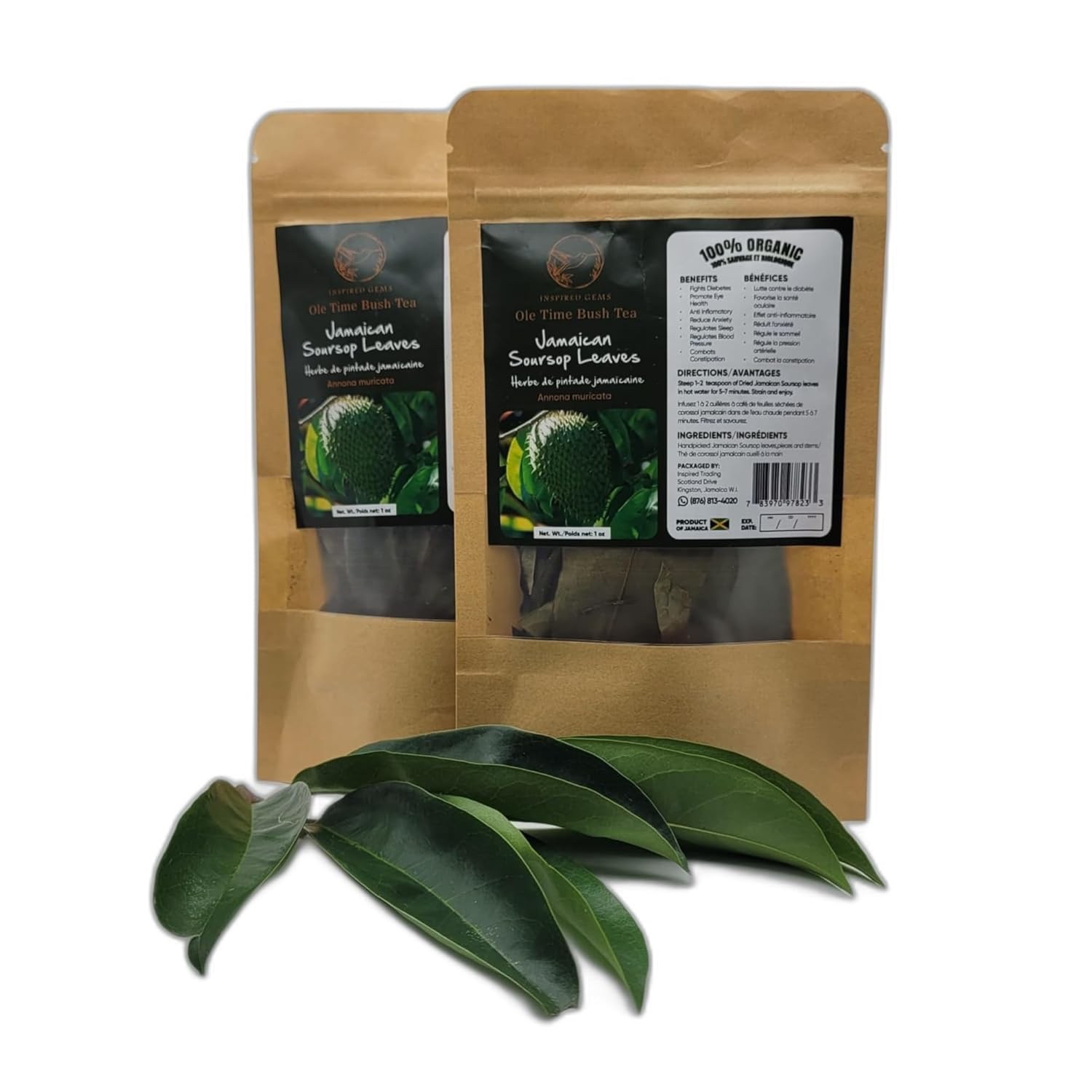 Authentic Jamaican Soursop Leaf-Jamaican Bush Tea • Available in US & Canada