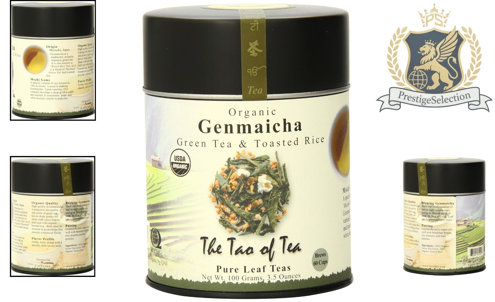 Delightful Genmaicha Green Tea – Organic Loose Leaf with Toasted Rice, 3.5oz