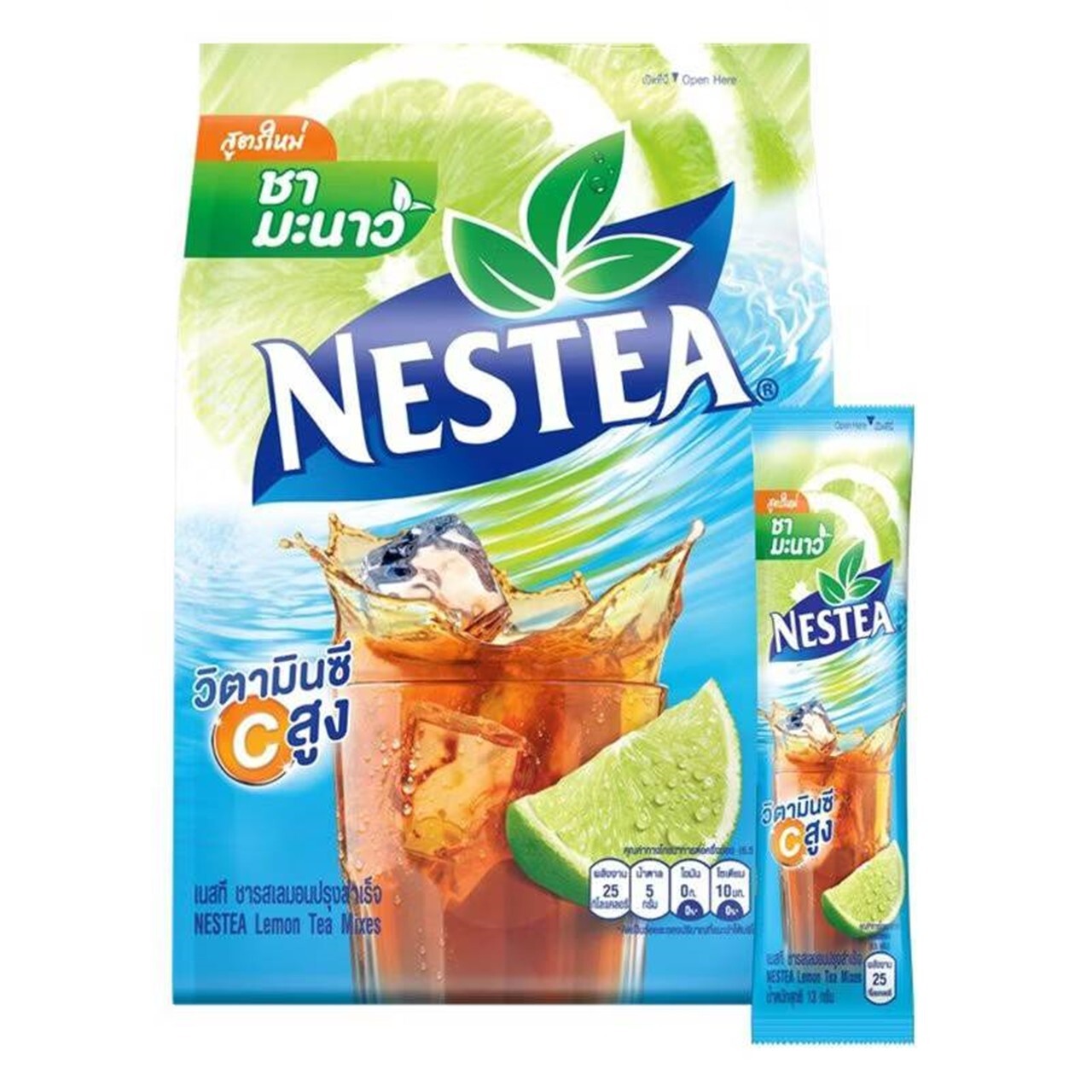 18 Sticks NESTEA Lemon Tea Vitamin C Hot Iced Tea Sweet & Sour Taste Fresh Drink