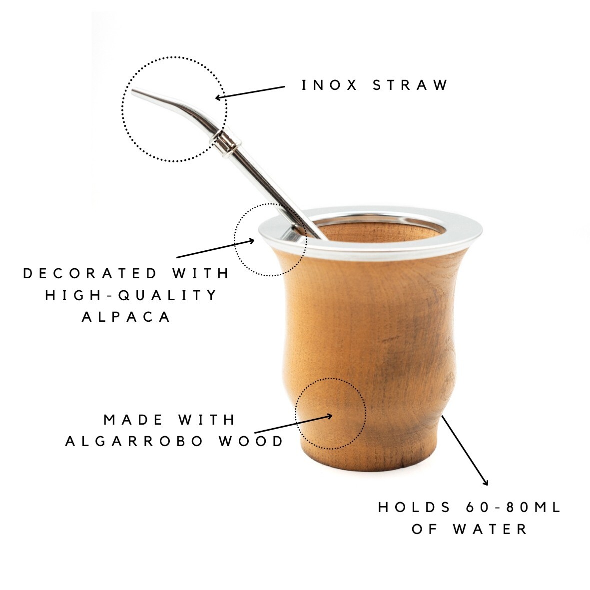 GauchoLife Wooden Mate And Straw To Drink Yerba Mate