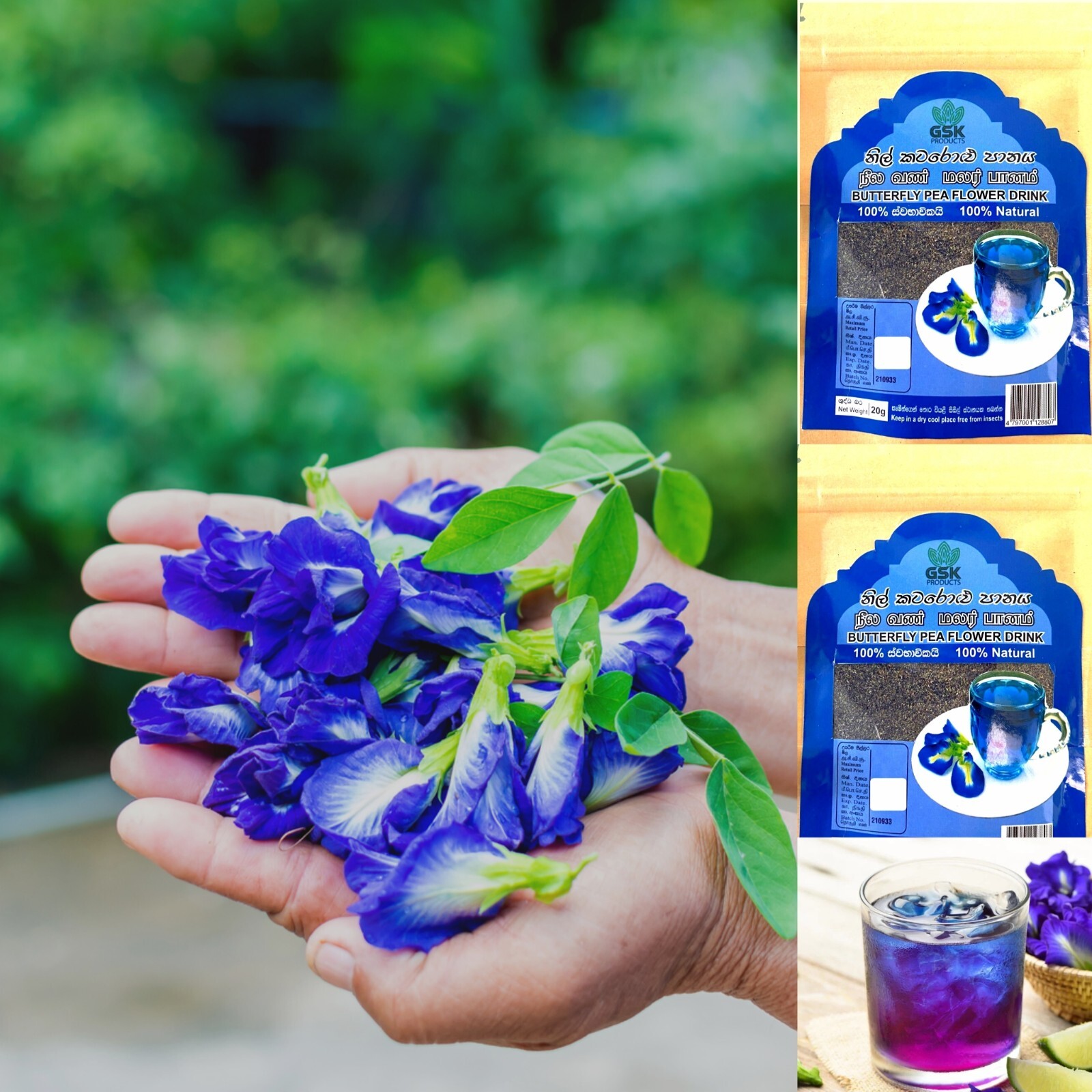 Blue Butterfly Pea Flower Powder Pure Organic Natural Herbal Drink – Gluten Free