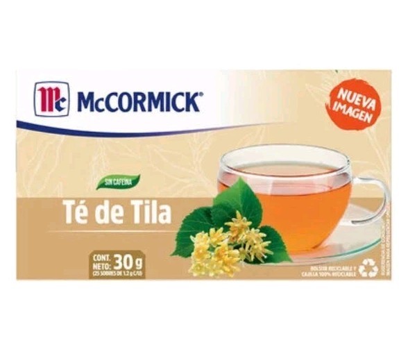 2X McCORMICK LINDEN TEA ( TE DE TILA ) 2 BOXES OF 25 BAGGIES – FREE SHIPPING