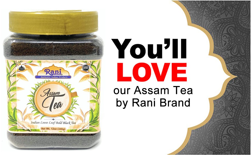 Rani Assam Tea (Indian Loose Leaf Bold Black Tea) 12oz (340g) PET Jar ~ All