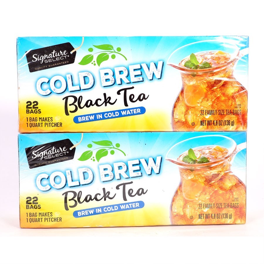 Signature Select Cold Brew Black Tea 22 Bags Family Sized (2 Boxes) BB: 10/2025
