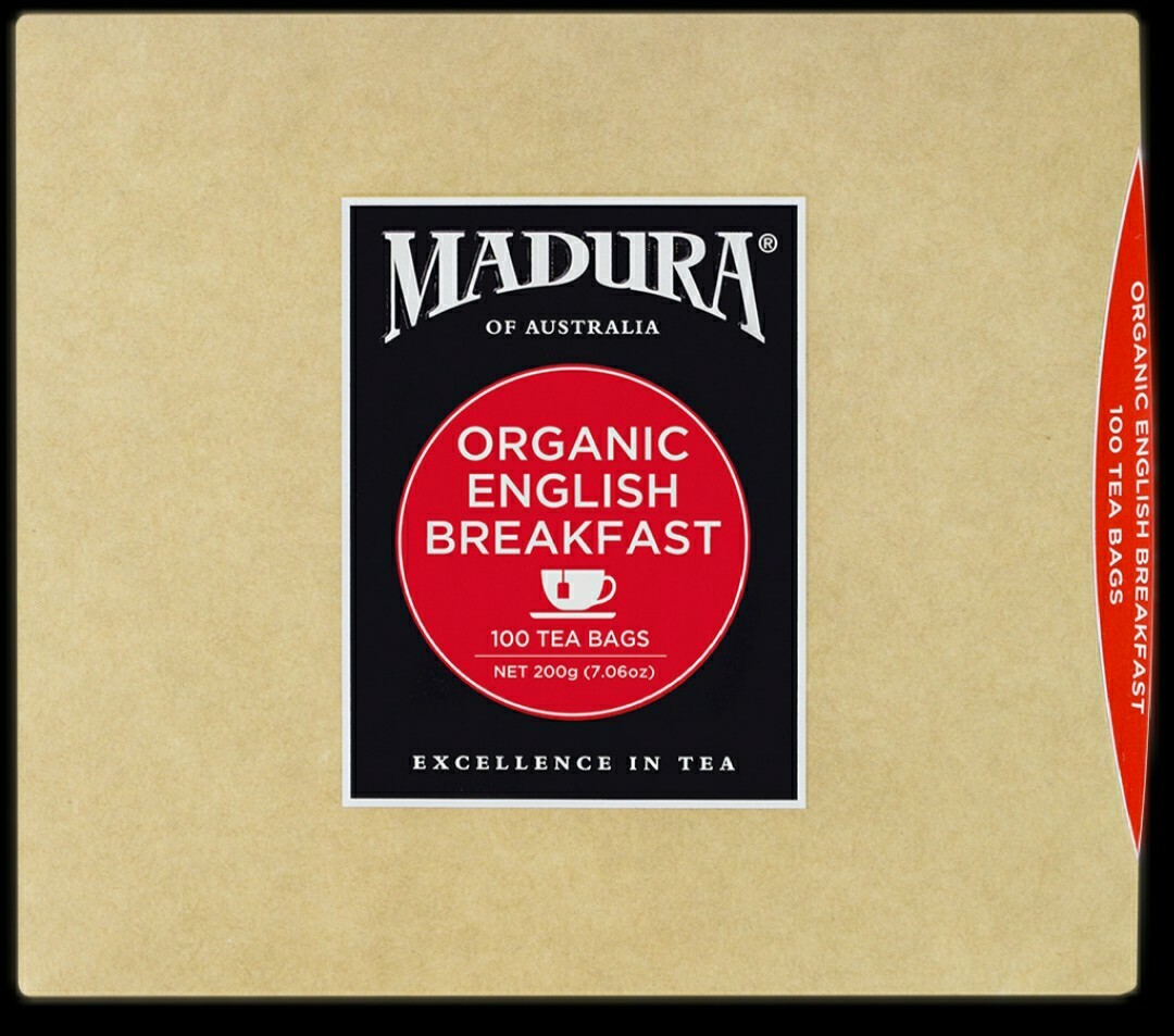 Organic English Breakfast TEA 500 BAGS Australian Certified TEA BAGS Madura tea.