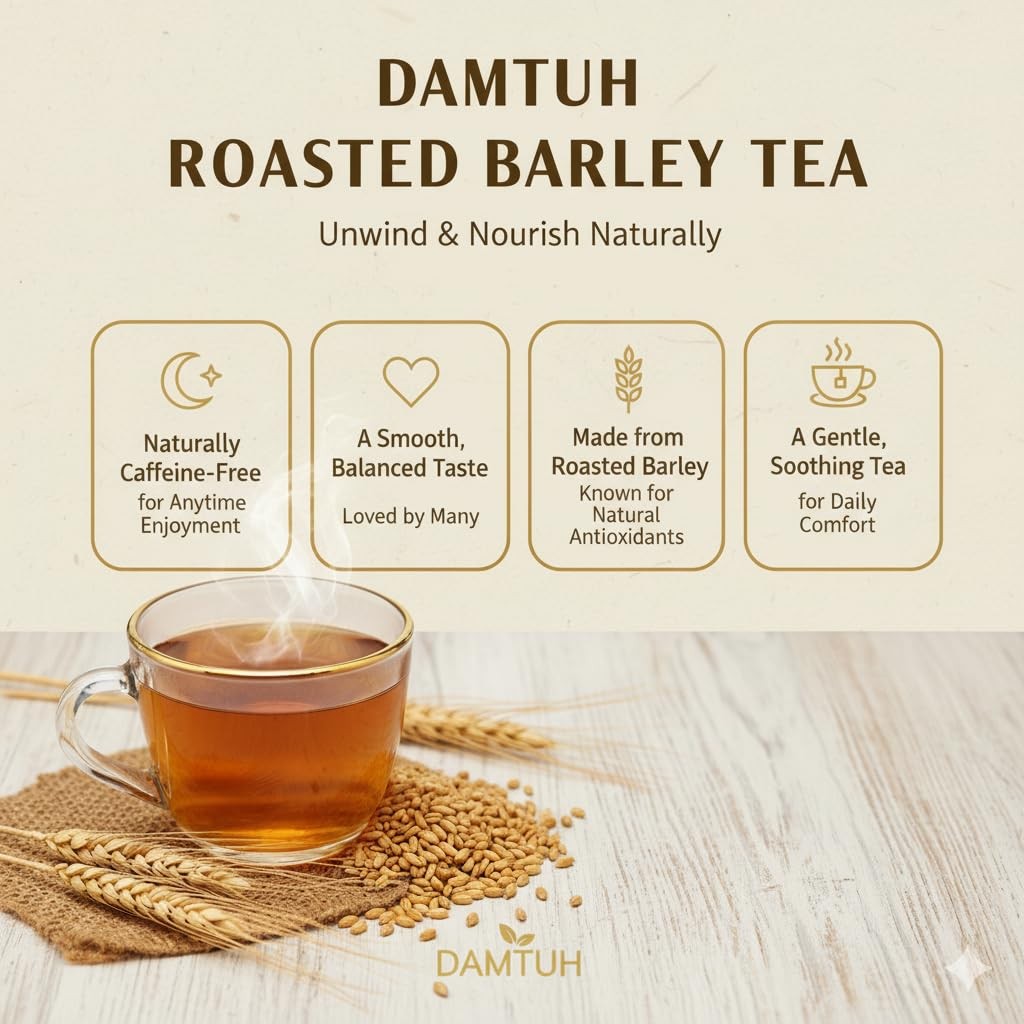 Korean Barley Tea – Decaffeinated, Sugar-Free, 100 Bags, 1.5g Each