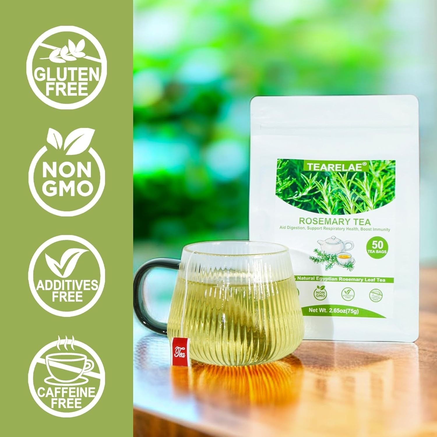 Rosemary Tea – 1.5g x 50 Count Bags – Boost Immune & Digestive Health