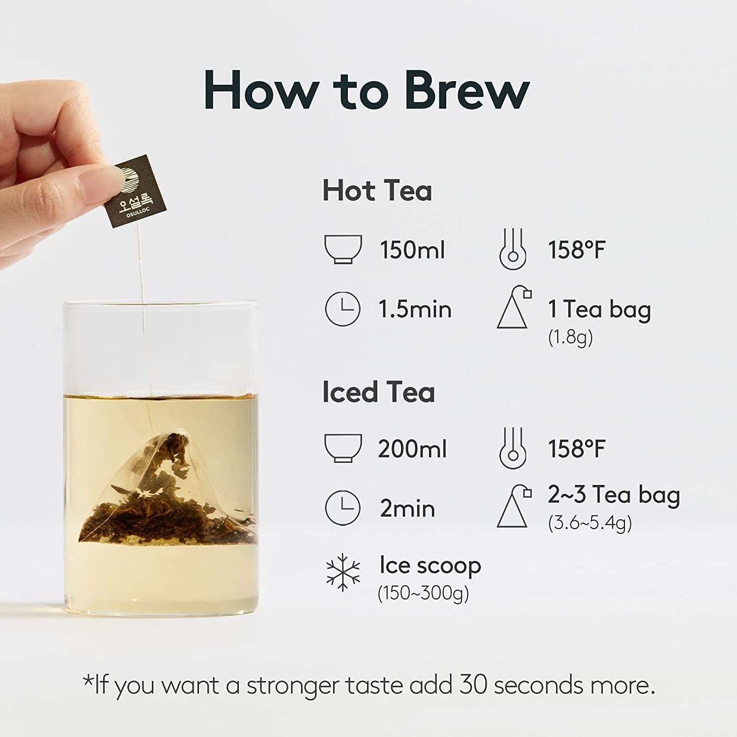 OSULLOC Honey Pear Tea Premium Organic Blended Tea from Jeju 20 tea bags