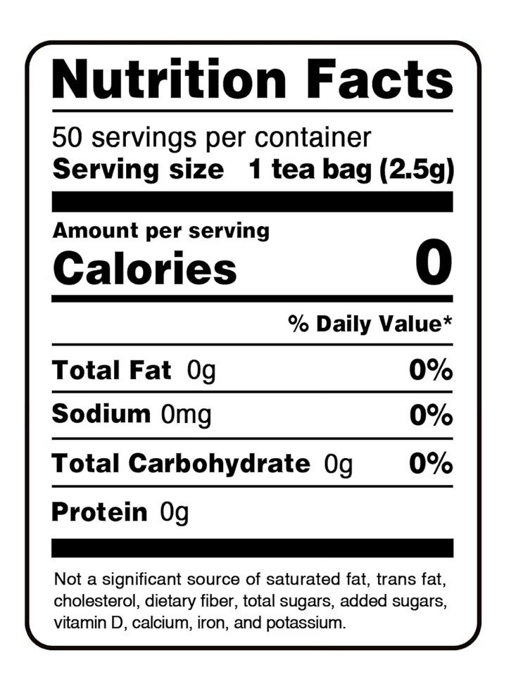 FullChea Blueberry Tea Herbal Tea Natural Caffeine Free 50 Tea Bags