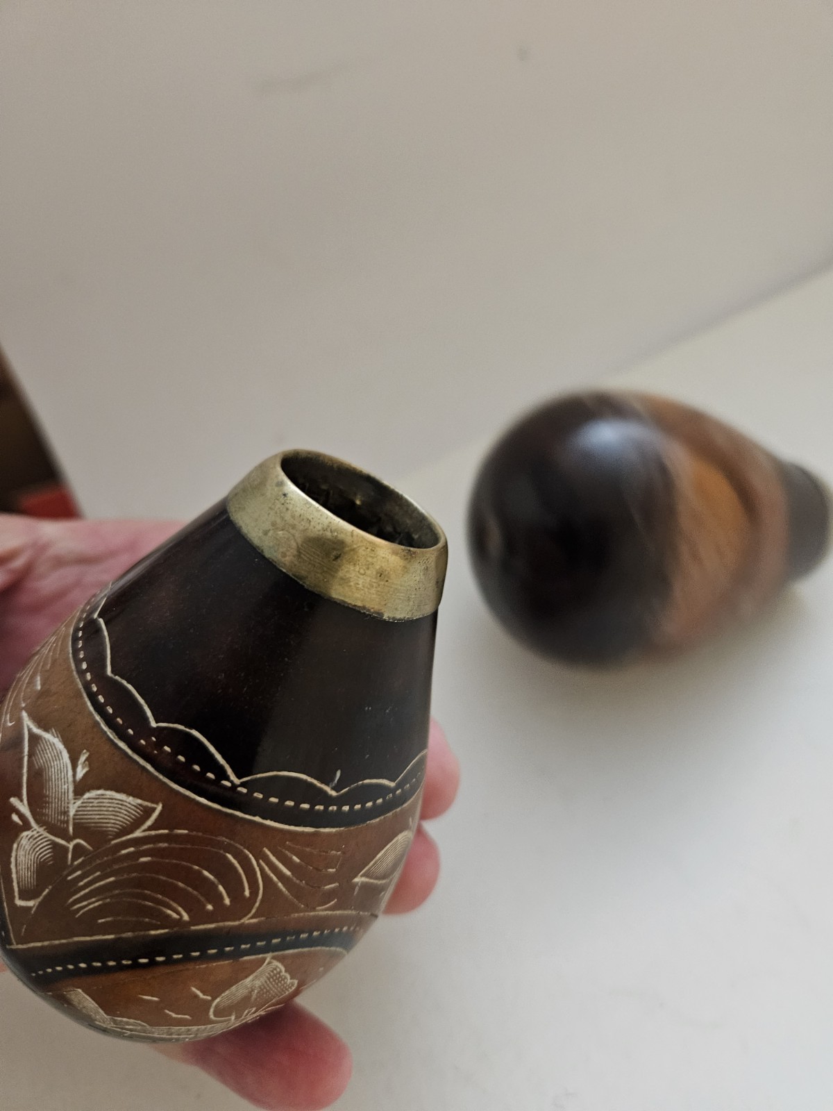 2 Yerba Mate Gourd Drinking Vessels