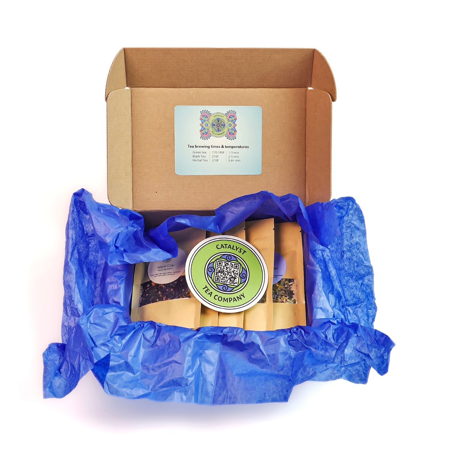 Tea Sampler Gift Set | 5 Handcrafted Herbal & Green Tea Blends | Tea Lover Gift
