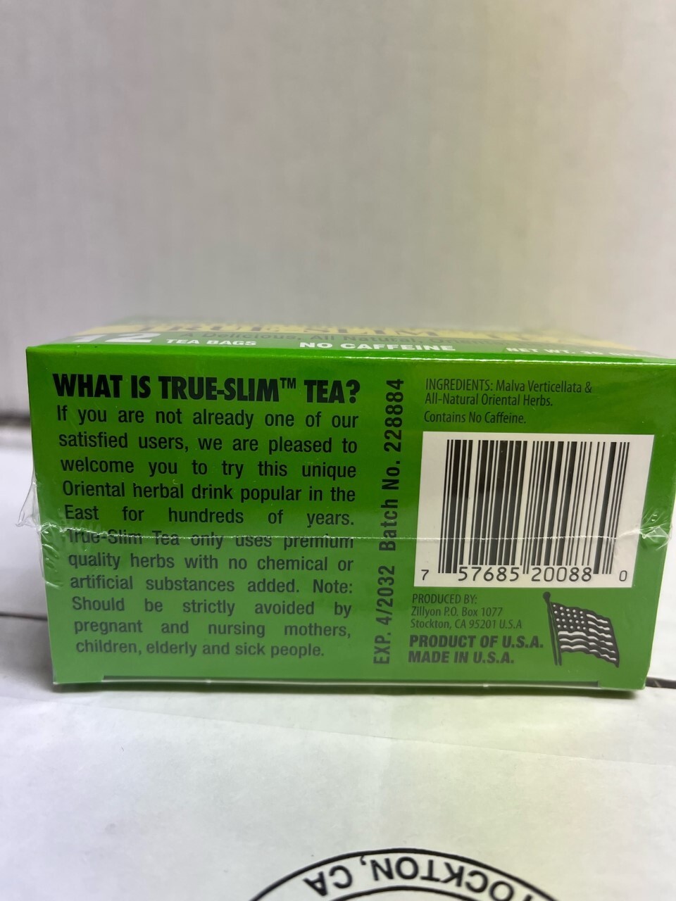 Bamboo Leaf Extra Strength Dieters’ II True-Slim Tea – Malva Verticellata