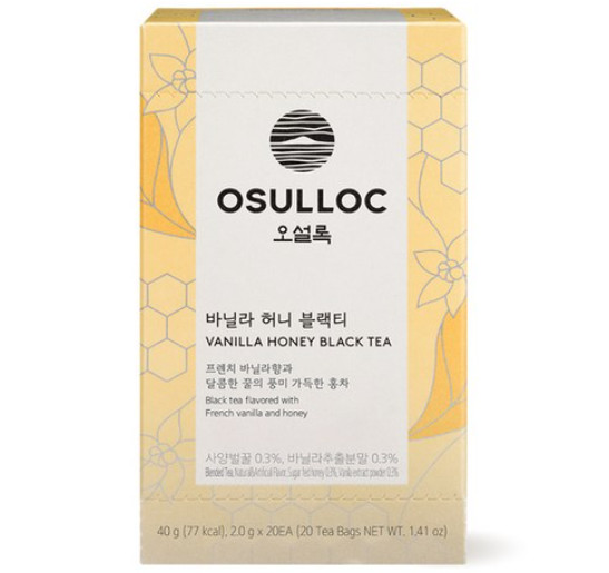 OSULLOC Vanilla Honey Black Tea Bags 2g 20 Bags 1 Pack