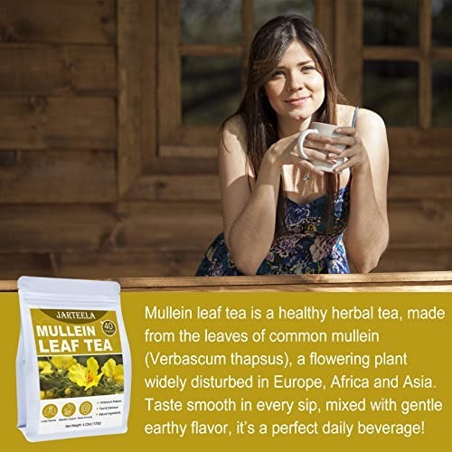 Mullein Leaf Tea Bags 40 Count 3g Each Compressed Dried Herbs Caffeine Free