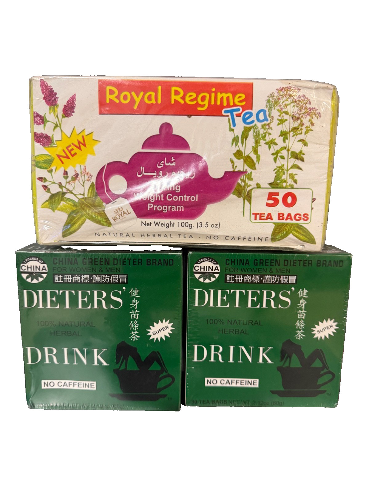 Dieter’s Tea Caffeine Free Herbal Tea Weight Loss 110 Tea Bags Sealed