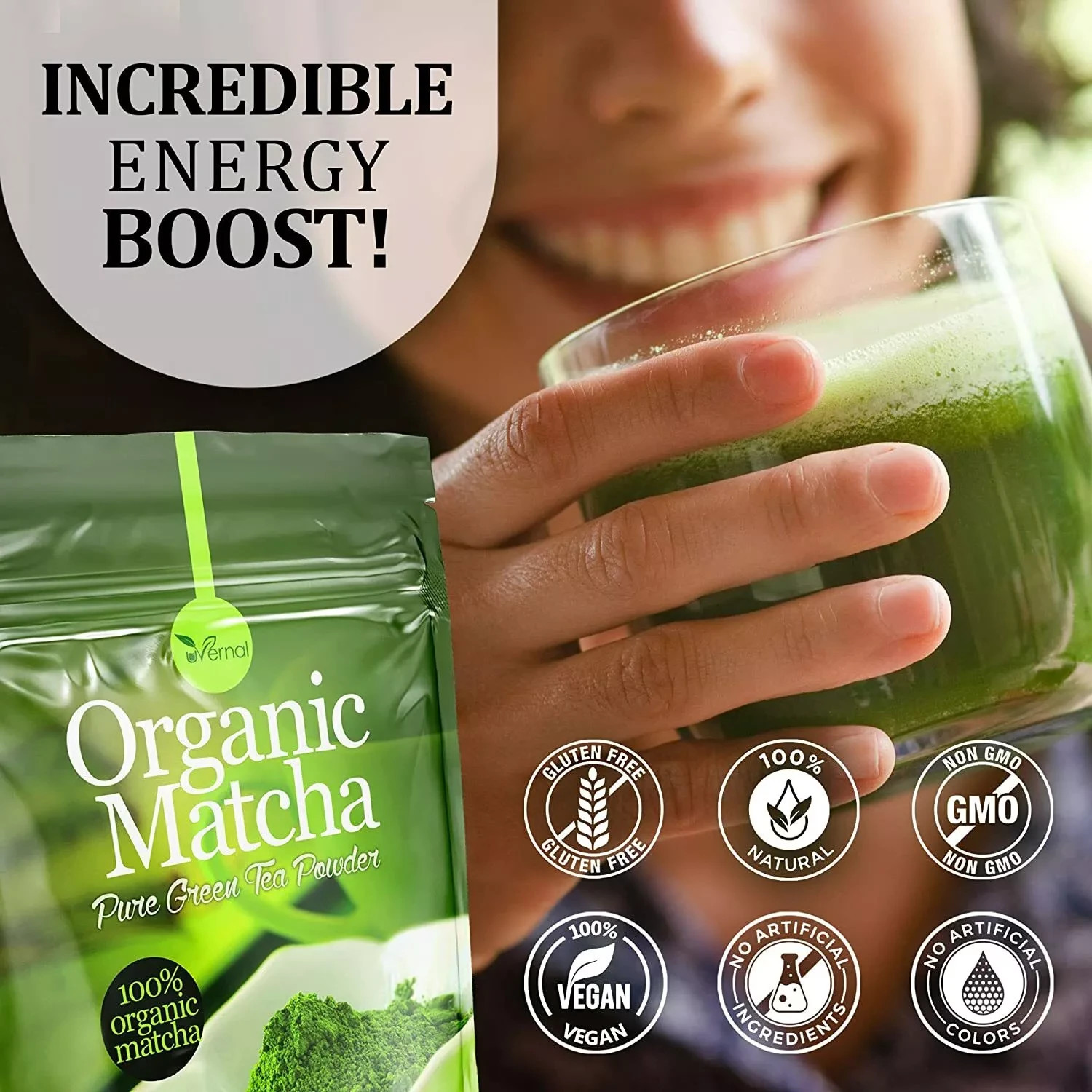 4oz Organic Matcha Powder-Energy Boost, Focus, Antioxidants | Pure Green Tea