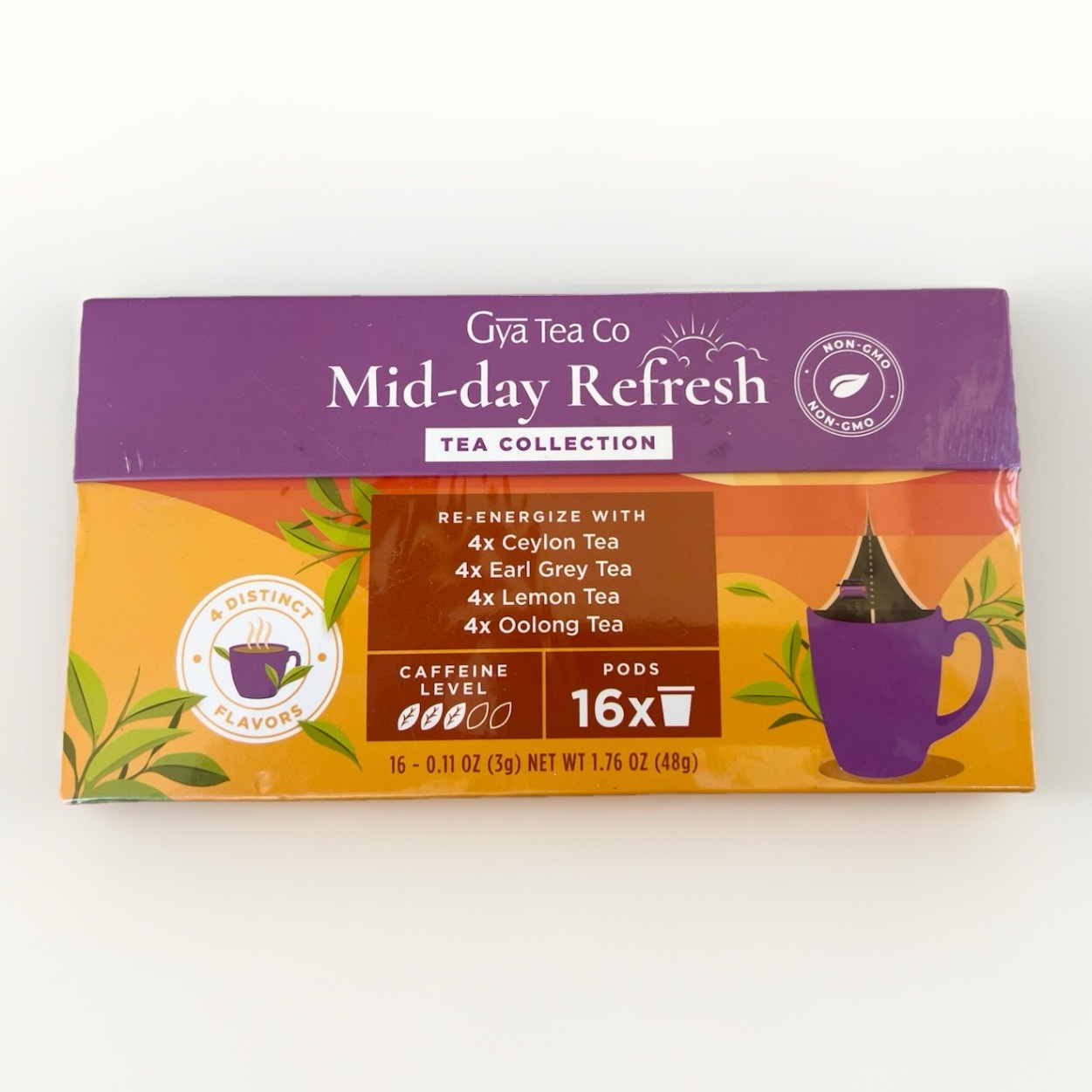 Gya Tea Co Mid-day Refresh Variety Pack 4 Flavors Total 16 Pods