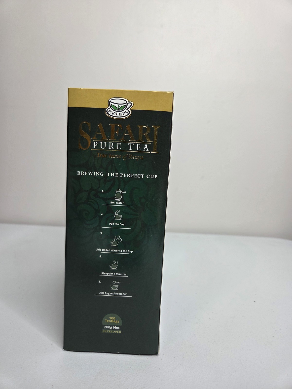 Safari Pure Kenya Tea – 100×2 Enveloped Tea Bags (2 PACK)
