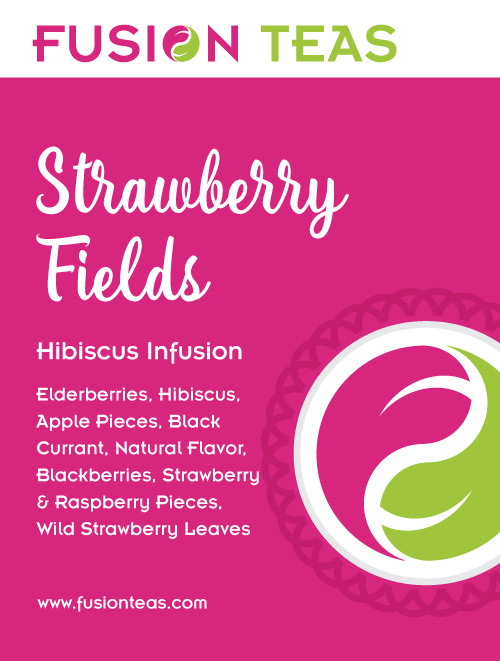 Strawberry Fields Hibiscus Fruit Tea – Herbal Loose Leaf Tisane – Fusion Teas
