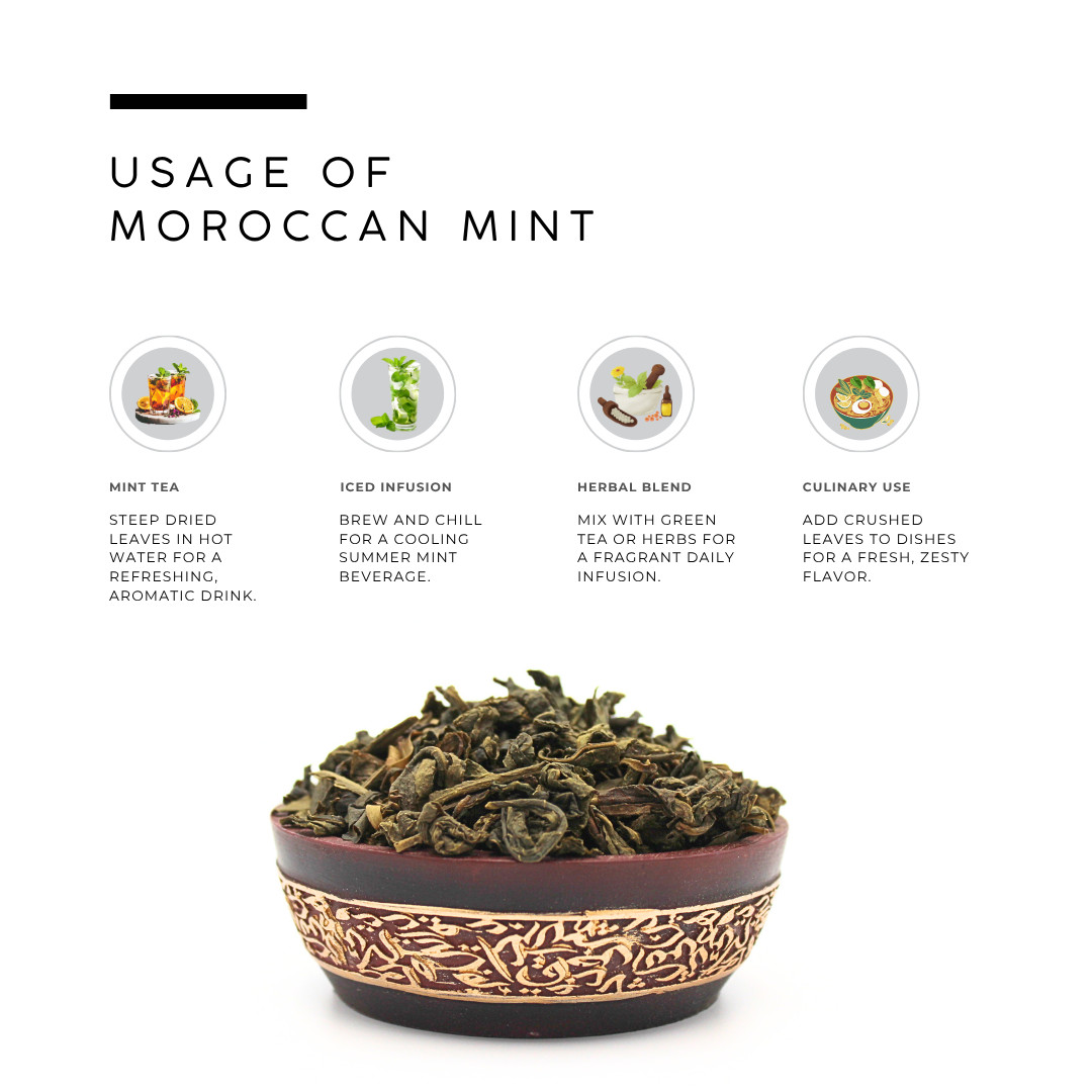 AWAFI MILL Moroccan Mint Green Full-Leaf Loose Tea – Farm Fresh – 250 g | 9 Oz