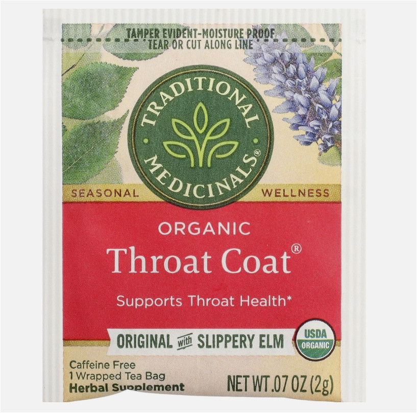 2 PACK – Traditional Medicinals Throat Coat (16 tea Bags each) Best by 12/2026