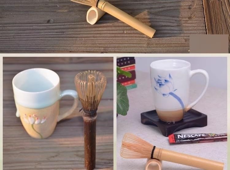 Matcha Whisk Set,Long Handle Bamboo Matcha Whisk,Traditional Natural Bamboo C…