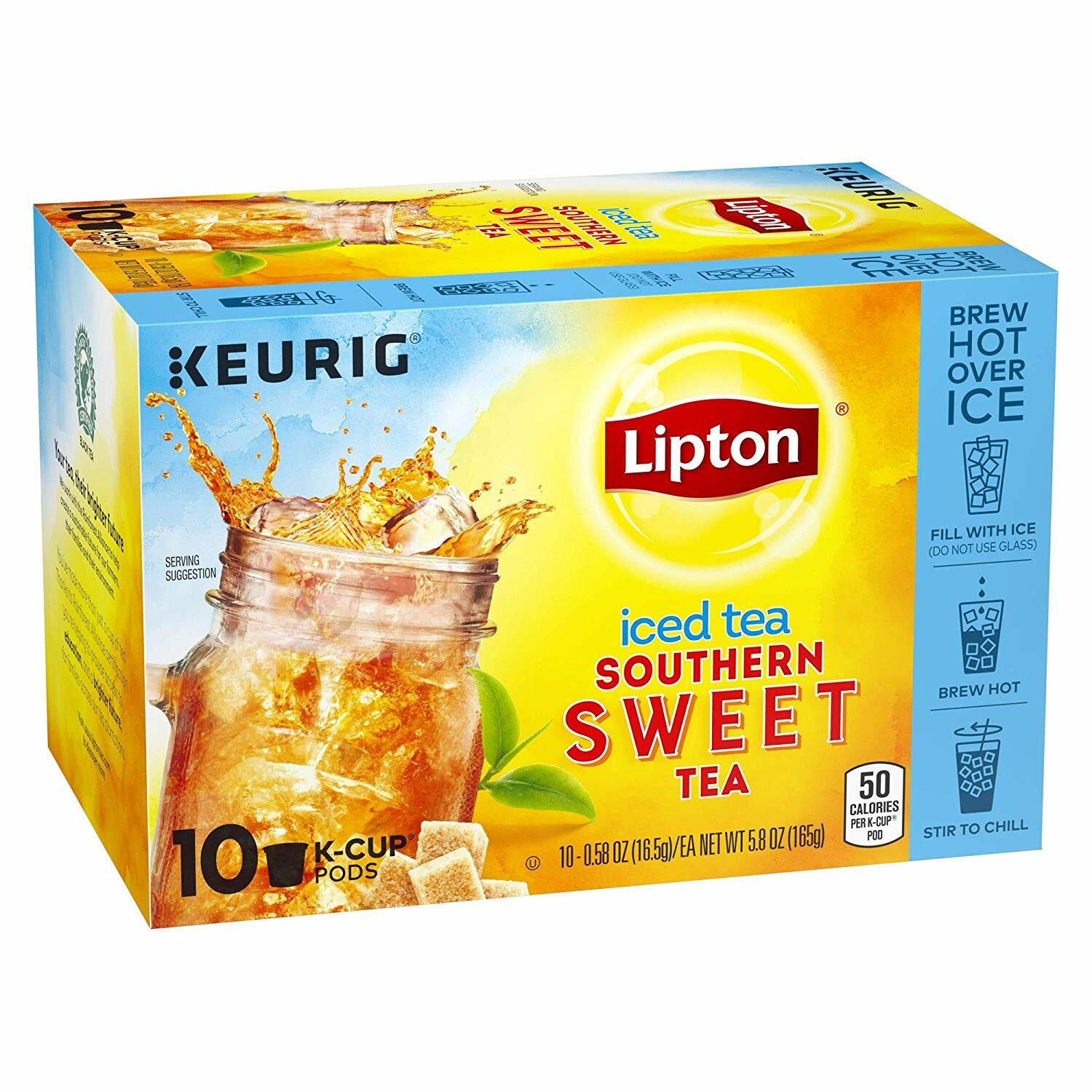 Lipton Southern Sweet Iced Tea 22 to 132 Count Keurig K cups Pick Size FREE SHIP