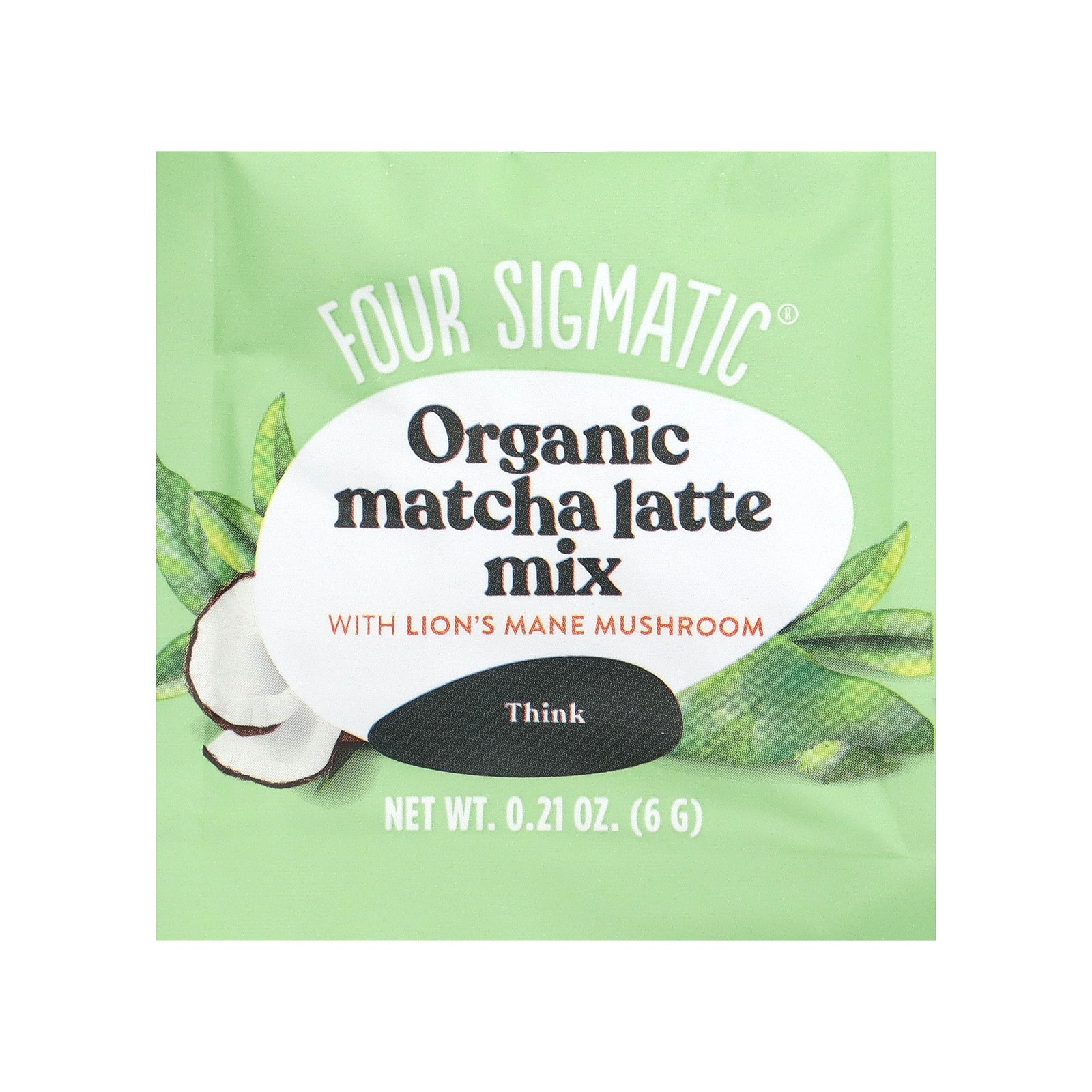 Think, Organic Matcha Latte Mix with Lion’s Mane Mushrooms, 10 Packets, 0.21 oz