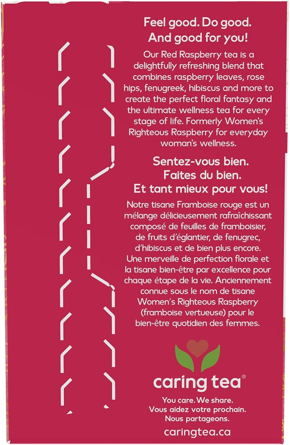 NOW Caring Tea, Red Raspberry – 24 Tea Bags