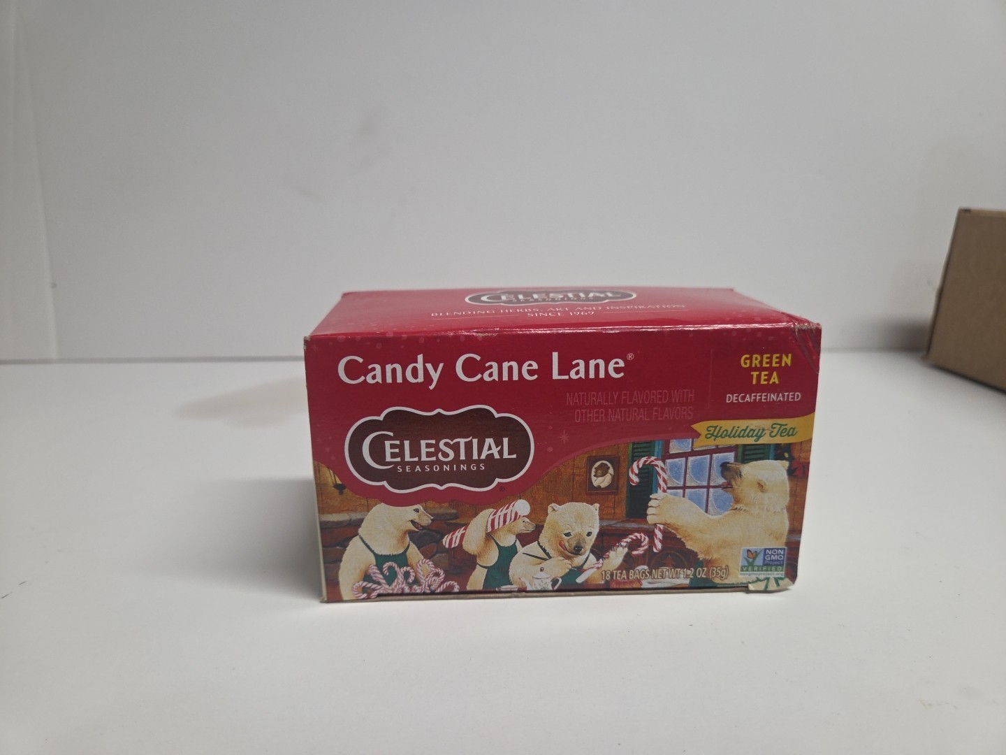 Holiday Green Tea, Candy Cane Lane®, Decaf, 18 Tea Bags, 1.2 oz (35 g)