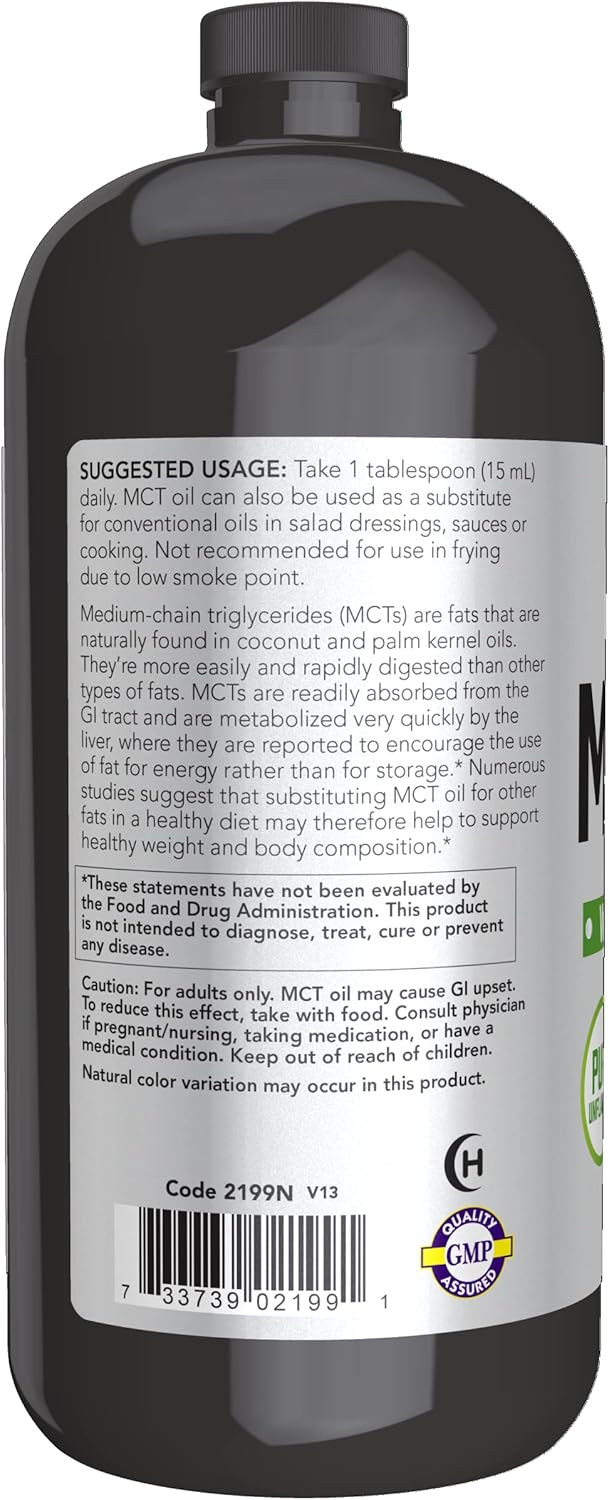 NOW Foods Sports Nutrition, MCT (Medium-chain triglycerides) Oil 14 g,…