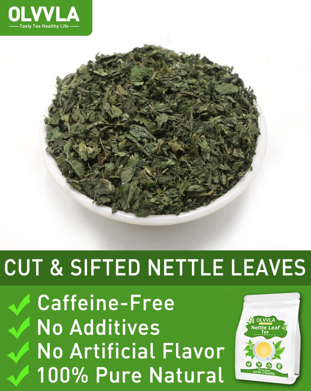 – Premium Nettle Leaf Tea – 1.5G X 60 Count – 100% Pure Natural Stinging Nettle