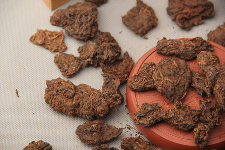 Supreme Aged Golden Buds Lao Cha Tou Pu’er Pu-erh Loose Tea Puer Ripe Shu 250g