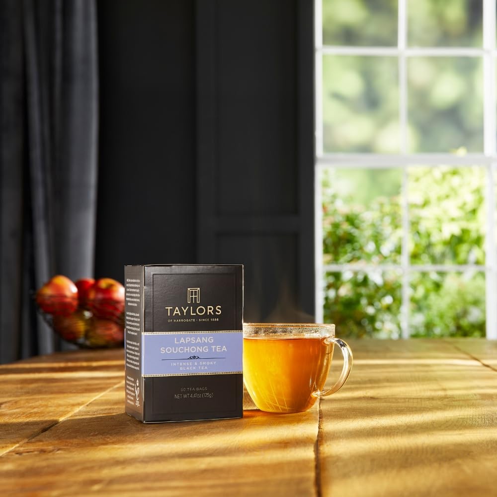 Taylors of Harrogate Lapsang Souchong, Black Tea, Pillow 50 Count (Pack 1)