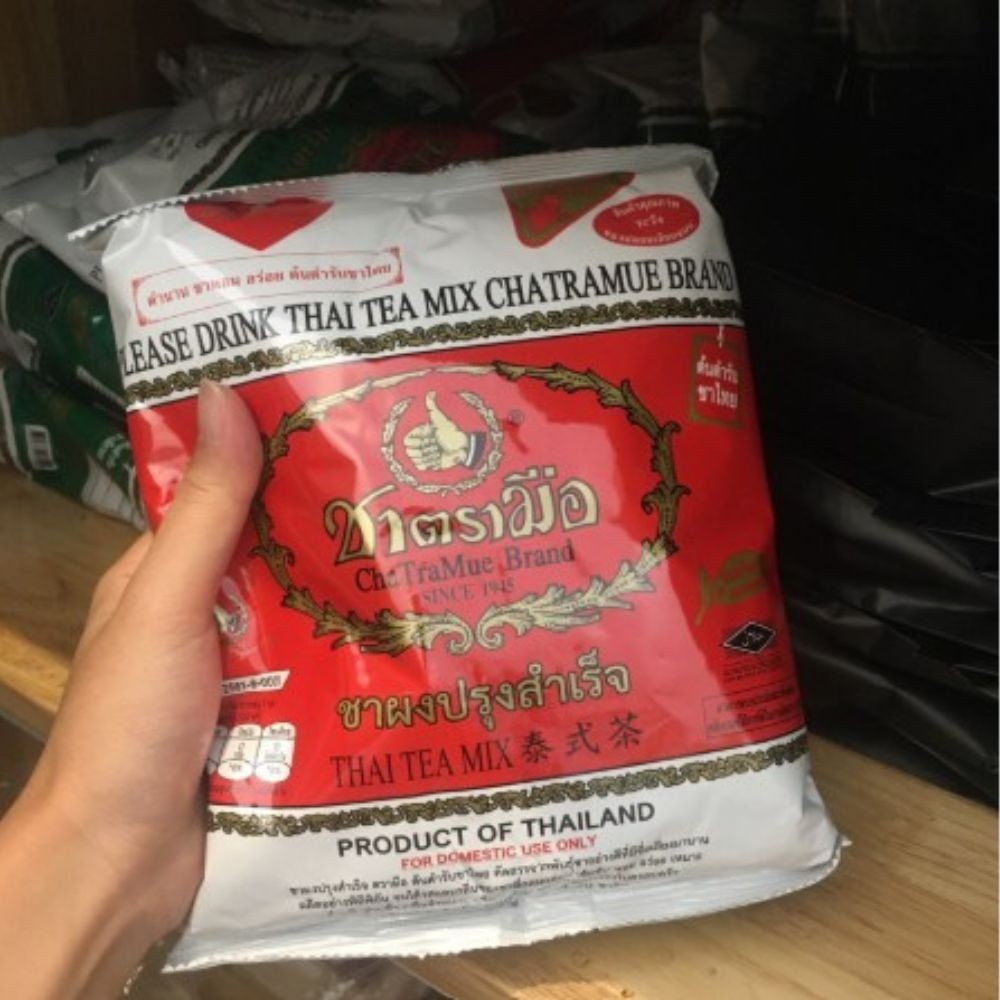 ChaTra Mue Number One Brand Original Red Label Thai Tea 4 Bags of 400g (14 Oz)