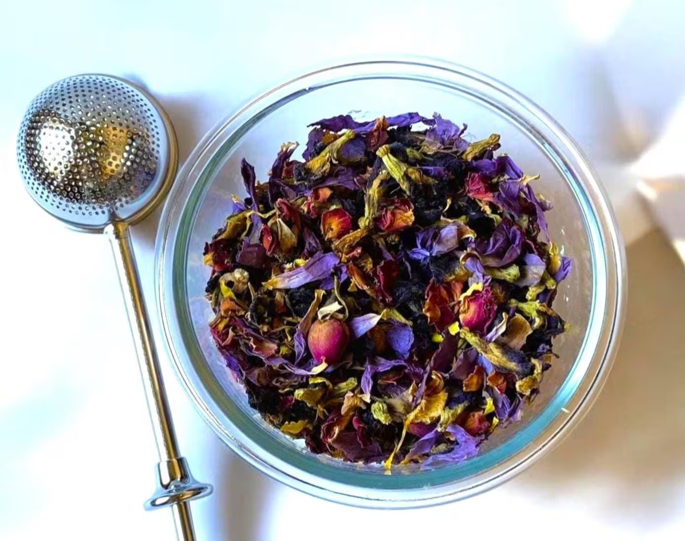 Blue Lotus Butterfly Pea Rose Floral Blend, Spiritual Tea, 1/2oz, 1oz