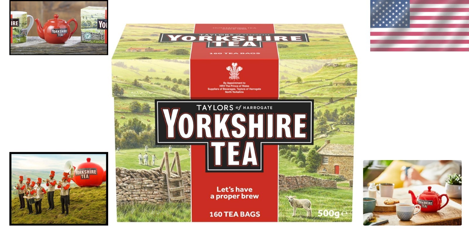 Yorkshire Red Black Tea – 160 Allergen-Free Teabags for Daily Indulgence