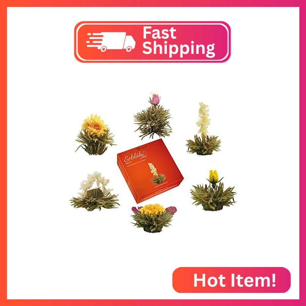 Creano Blooming Tea Sampler in a Classy Gift Box to Try – White Tea – Gift for W