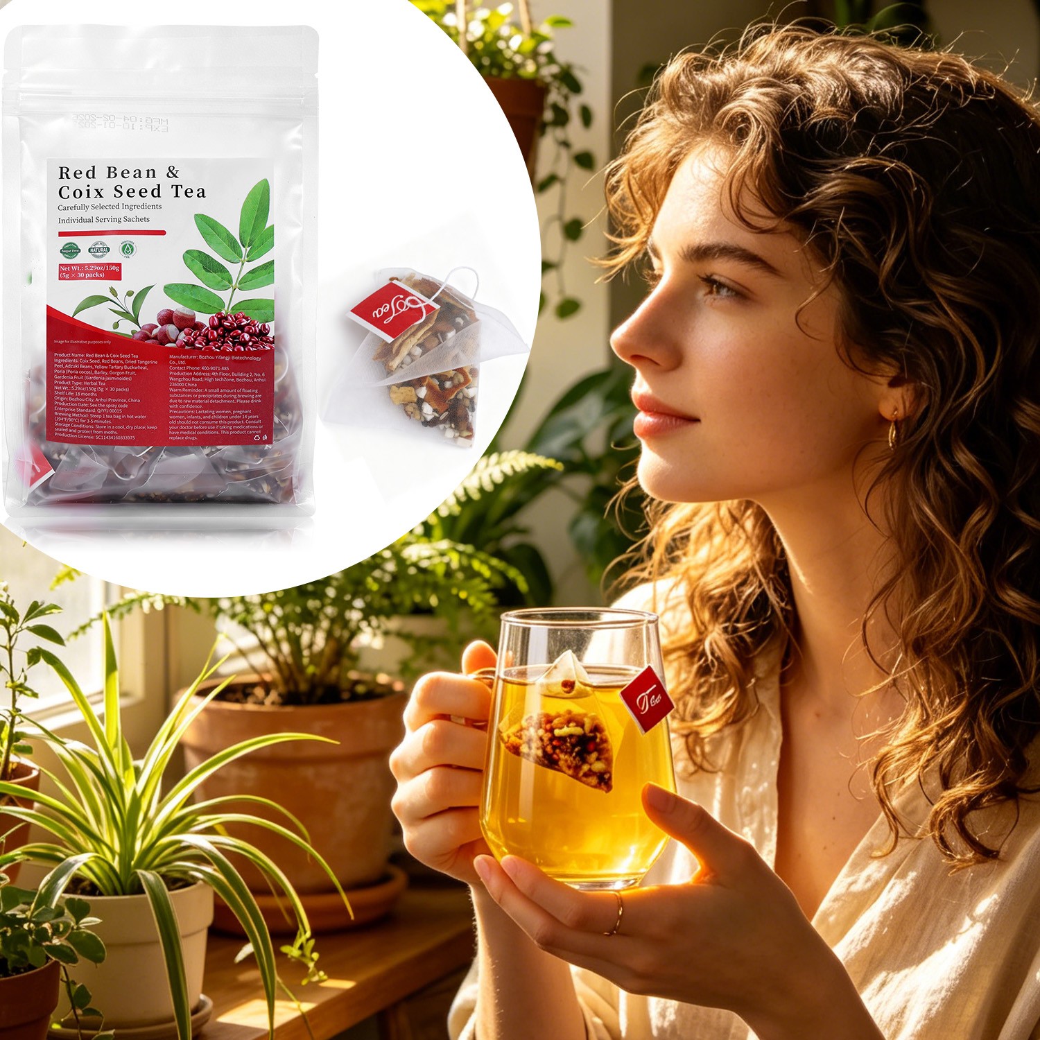 30-90bags Ginseng Eight Treasure Tea Kidney Tea Liver Tea Red Date Kidney Health