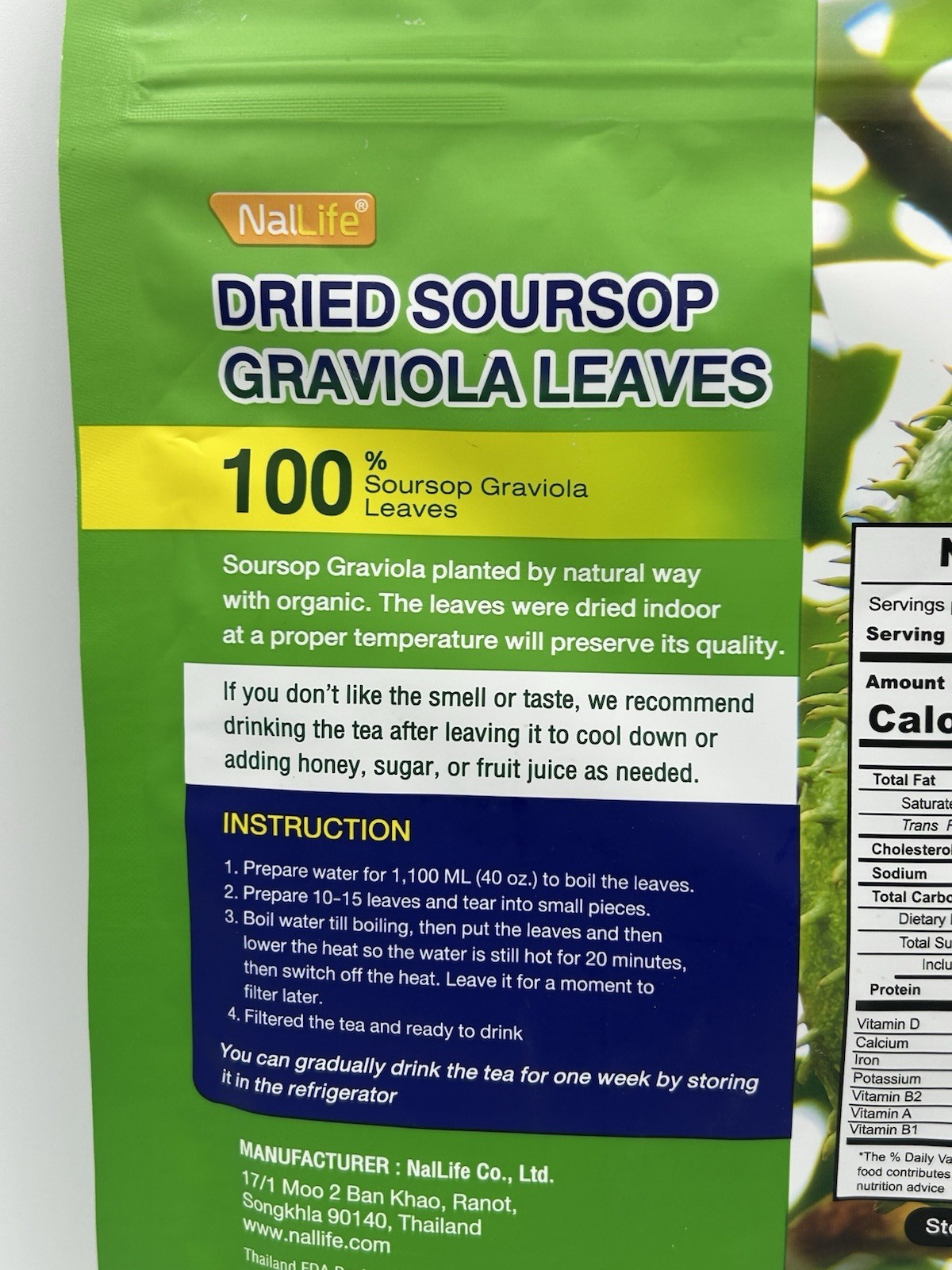NalLife Organic Soursop Graviola Leaves For Tea (about 230+ leaves) Exp 1/26