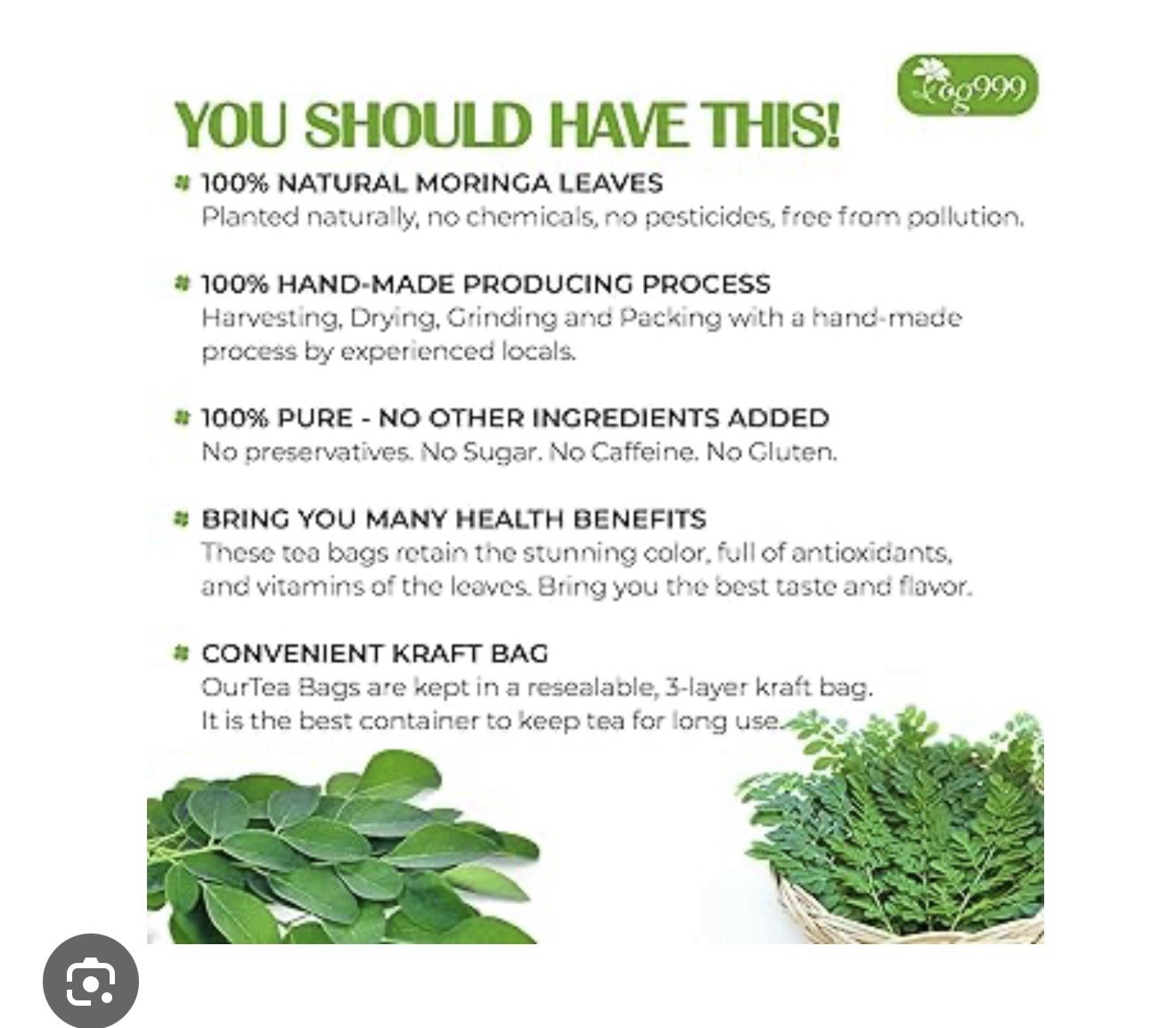 Organic Herbal Tea Moringa Tea And Soursop Tea 20 Sachet Per Pack