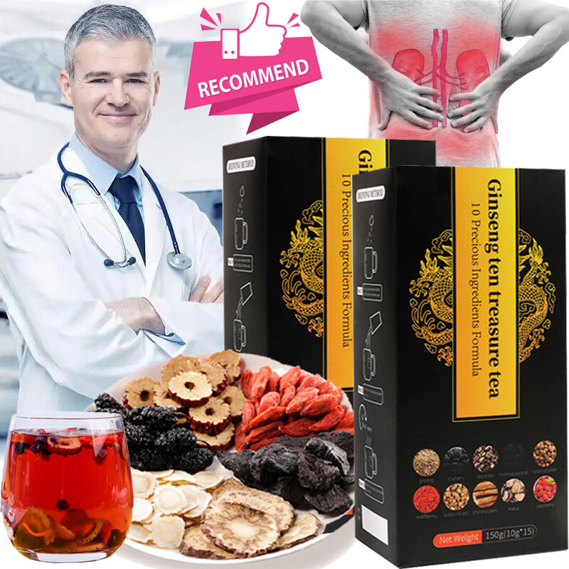 5Box Kidney Tea Formula Ginseng Ten Treasure Tea, Kidney Tea Chinese Herbal Tea