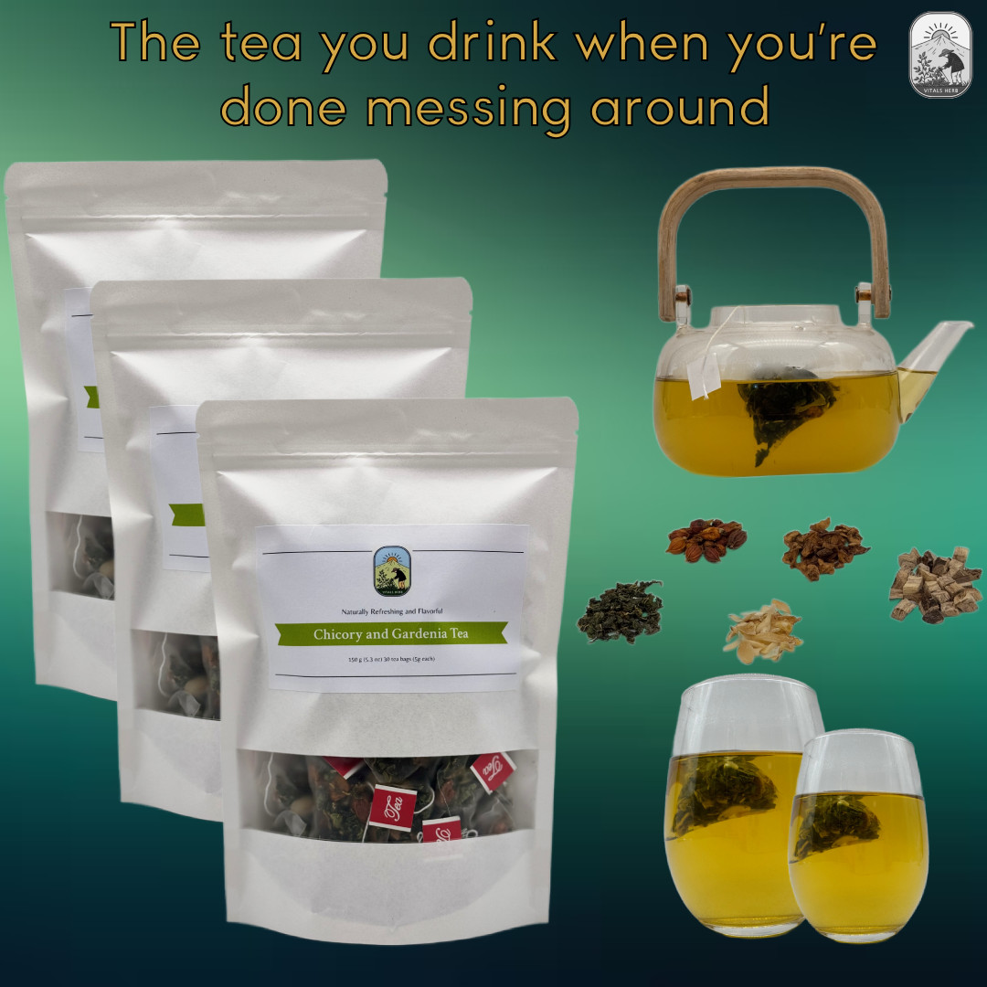 Chicory Gardenia Tea 30 Bags 150g Caffeine Free Whole Leaf Detox Herbal Blend