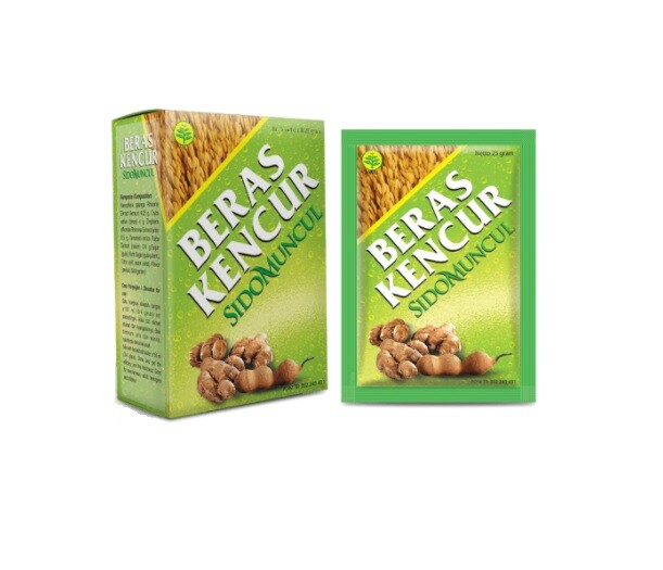 Beras Kencur SidoMuncul Saffron-colored rice Healthy Drink 3 Boxes x 5 Sachets