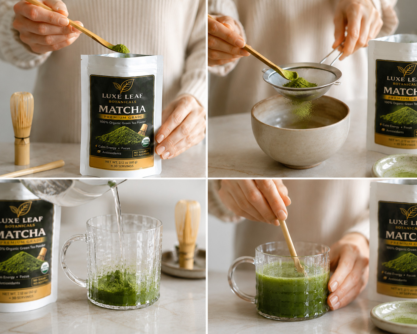 Luxe Leaf Botanicals Pemium Ceremonial Matcha Green Tea Powder 2.12 oz. (60 g)