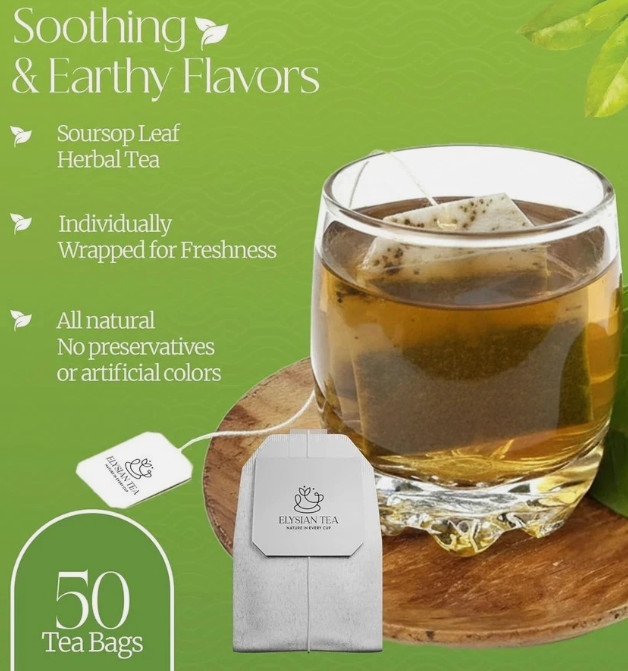 100 PACK Soursop Leaves Tea Bags Herbal Guanabana Graviola Annona Muricata, NEW!