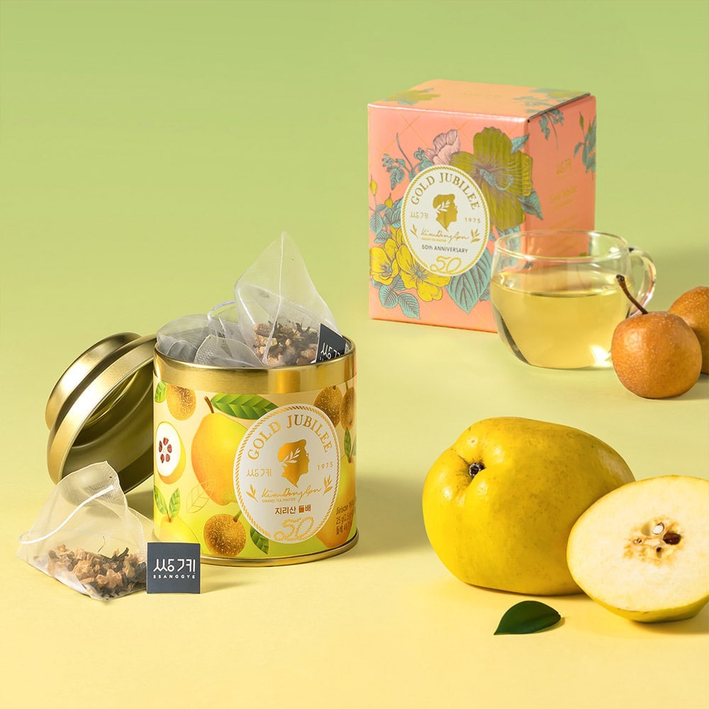 Ssanggye Jirisan Wild Pear Quince Tea 10 Pyramid Bags | Korean Tea